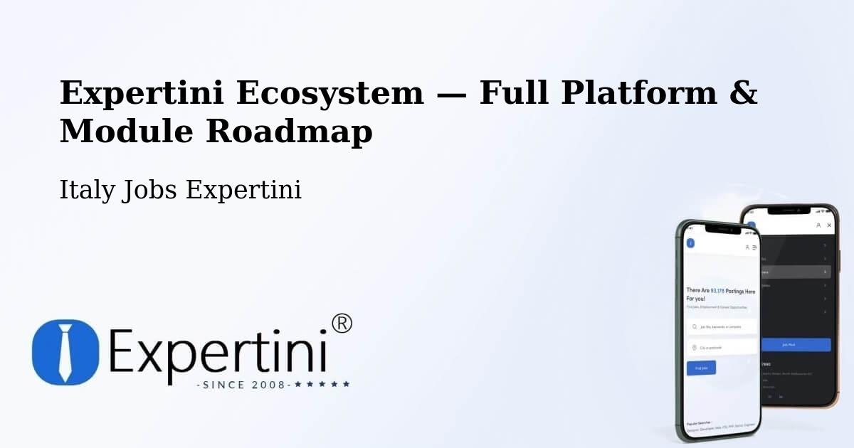 Expertini Ecosystem — Full Platform & Module Roadmap – Siena