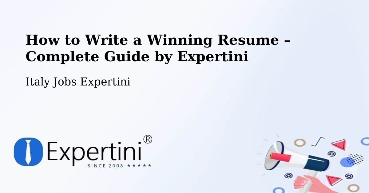 Resume Writing Guide for Job Seekers – Siena - Siena, Italy Jobs Expertini