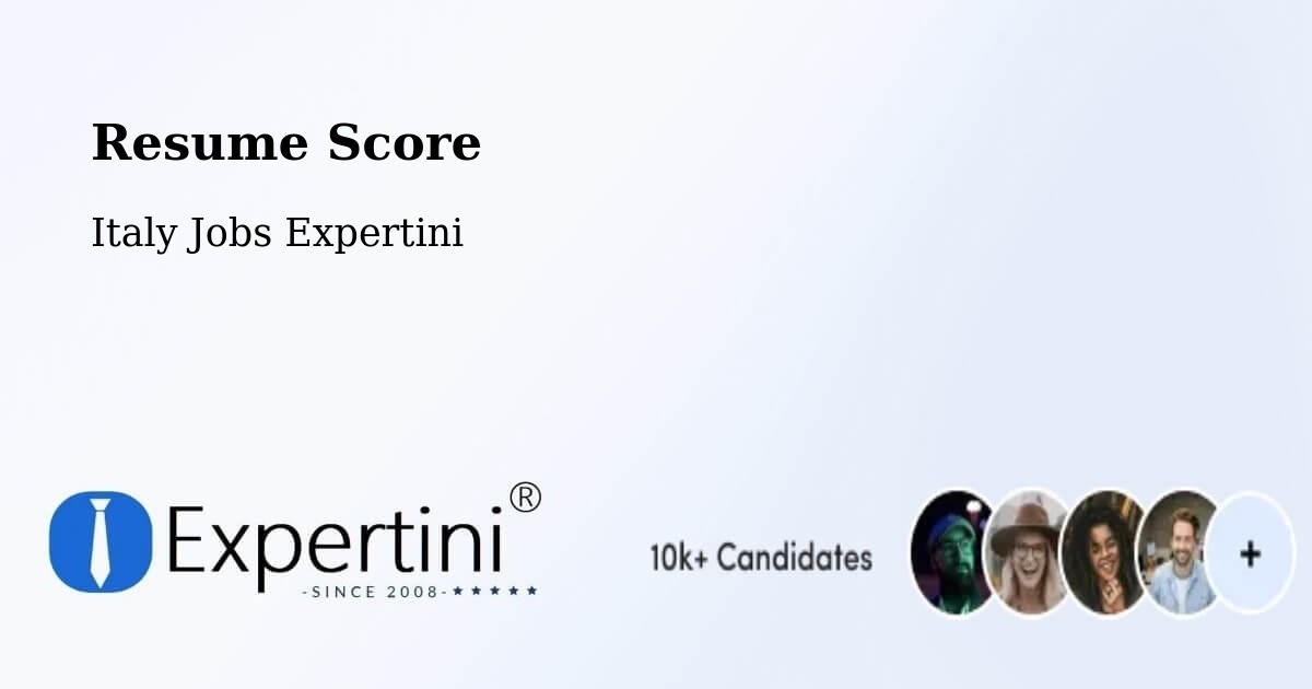 Resume Score & Job Description Match Tool – Siena - Italy Jobs Expertini